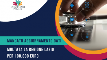Regione Lazio sanzionata: piattaforma ASL presenta dati non aggiornati